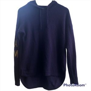 100% Cashmere Henny & Paulie, Navy Blue Hoodie, Women's Small / Medium